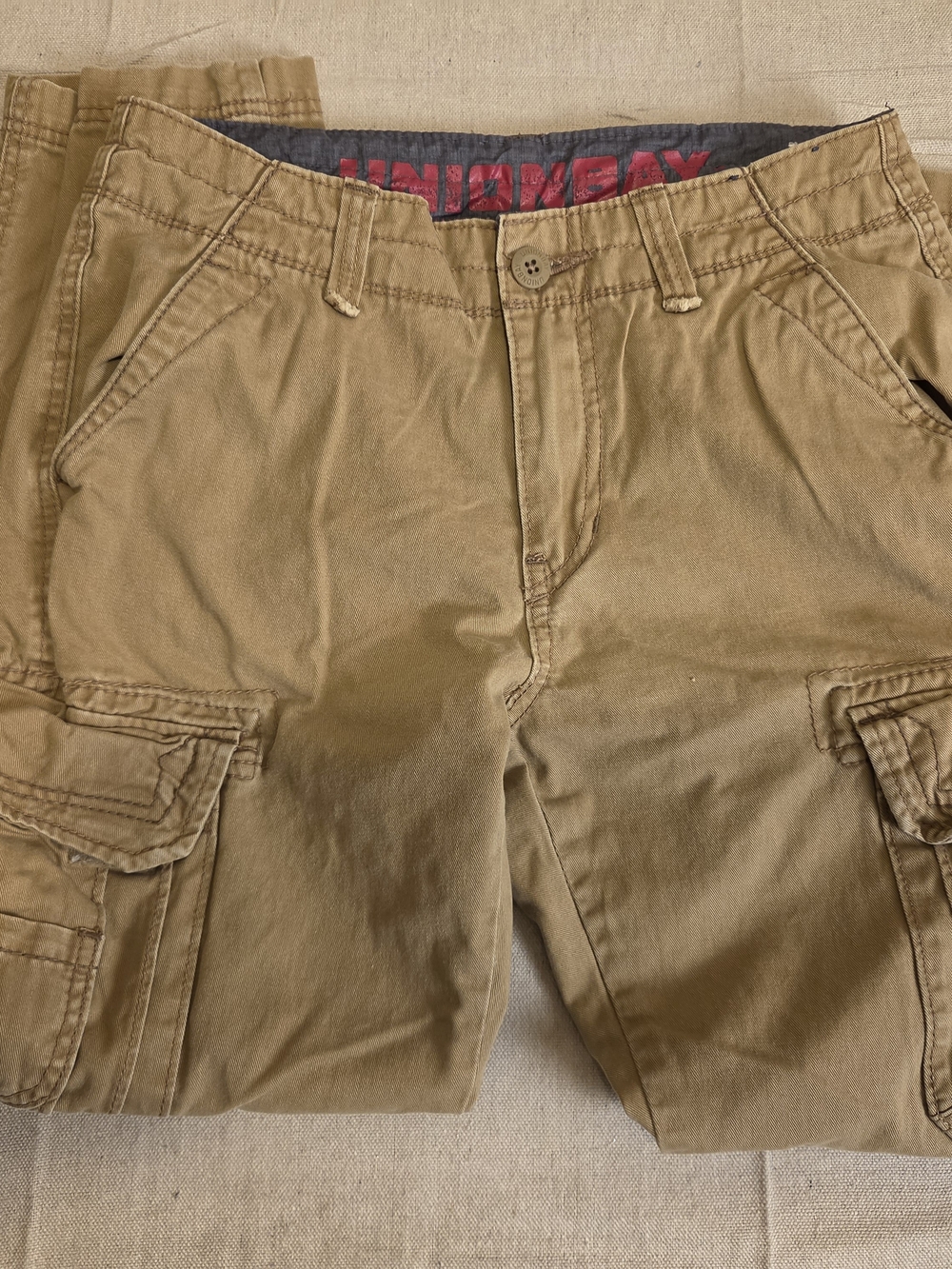 Unionbay Cargo Pants Men 30x30 Khaki Vintage Y2K Baggy Workwear